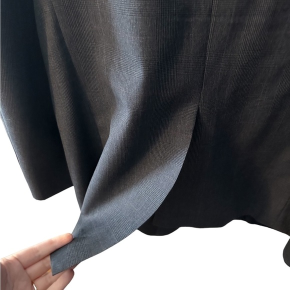 *CLEARANCE* Cricketeer gray windowpane men’s 2-button suit jacket 44R 34W - Picture 4 of 15